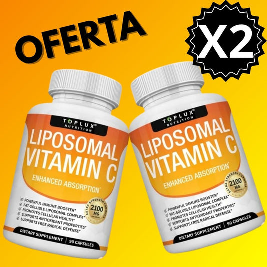 VITAMINA C LIPOSOMAL 2100 MG – ALTA ABSORCIÓN – AYUDA A UNA PIEL RADIANTE Y CIRCULACIÓN X2 UNID