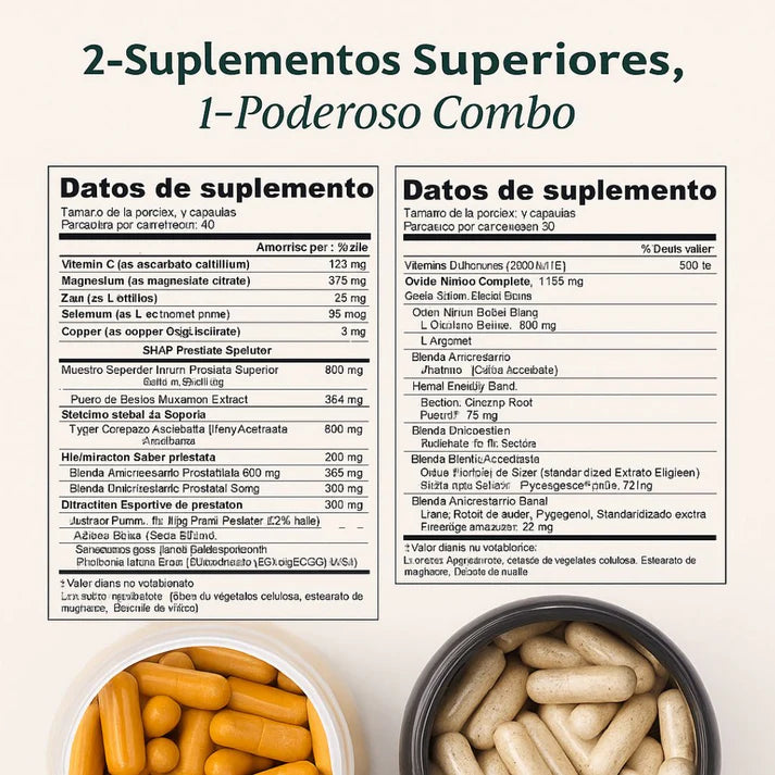 COMBO OXIDO NITRICO + HALLPROSTATA PLUS/ DOBLE PODER PARA HOMBRES