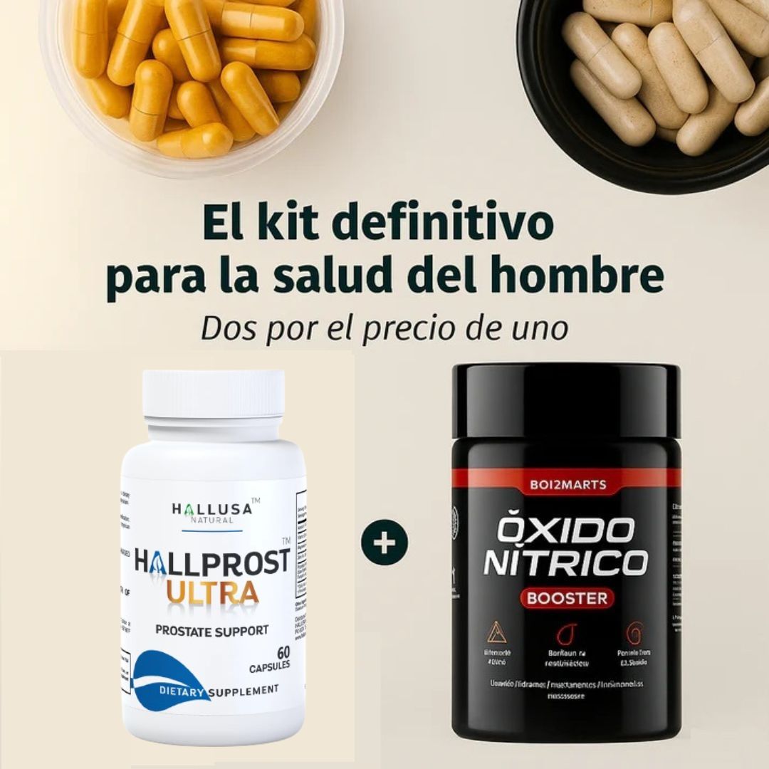 COMBO OXIDO NITRICO + HALLPROSTATA PLUS/ DOBLE PODER PARA HOMBRES